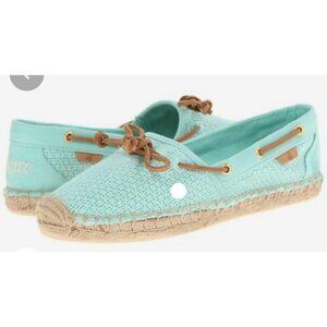 Sperry Mint and Beige Loafers